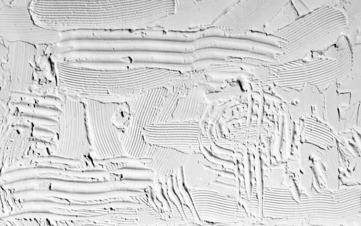 Close-up of a hand-troweled wall texture